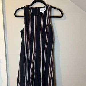 Olive + Oak Striped Pleated Mini Dress